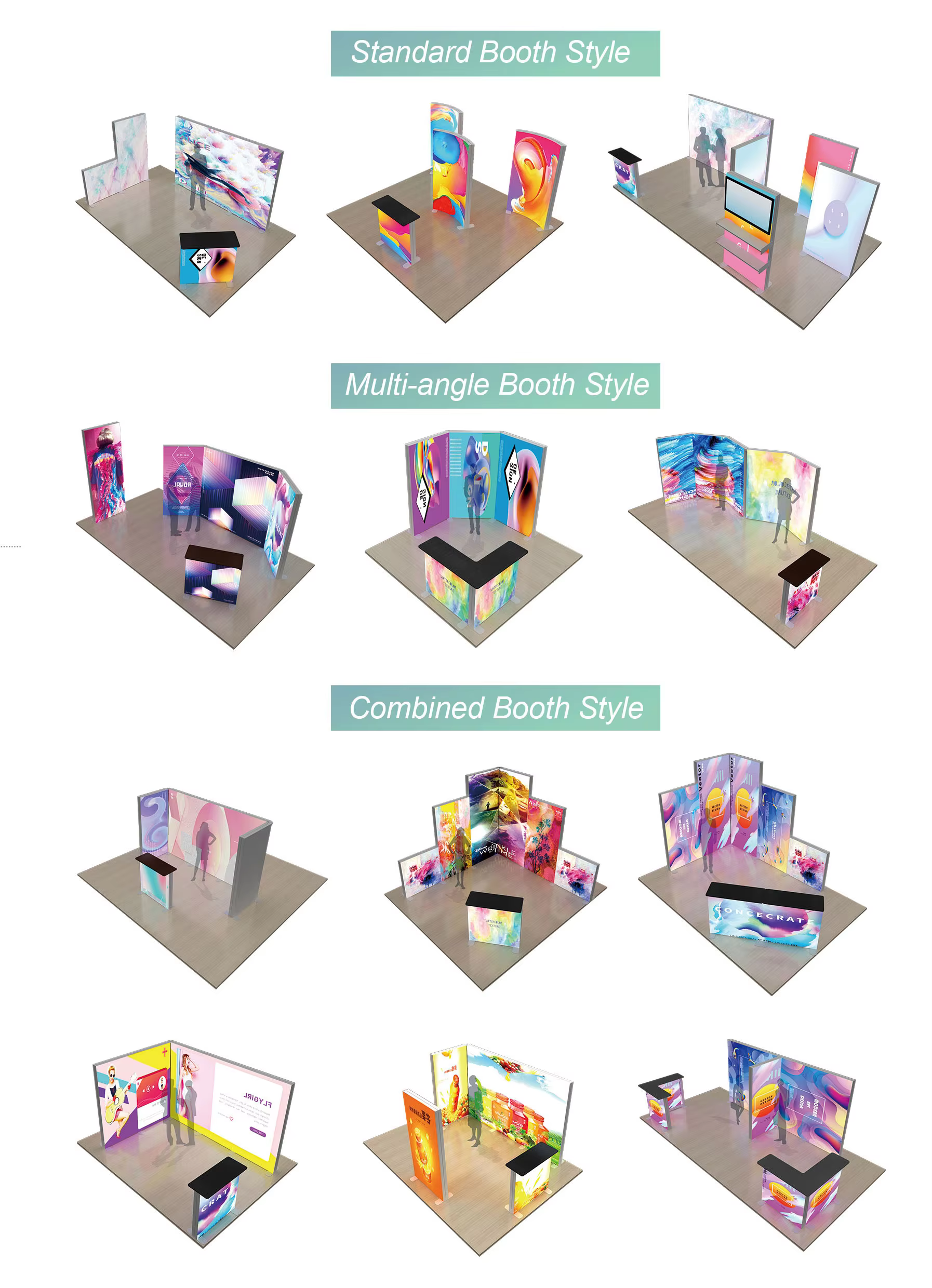TianLang 20*20FT/6*6M Double Arch Way Shape Trade Show Booth Display Double-Sided Light box With L Shape Trade Show Booth Modular SEG Light Box Fabric Exhibition Free Design Backlit Exhibition Booth Design Portable Backdrop factory