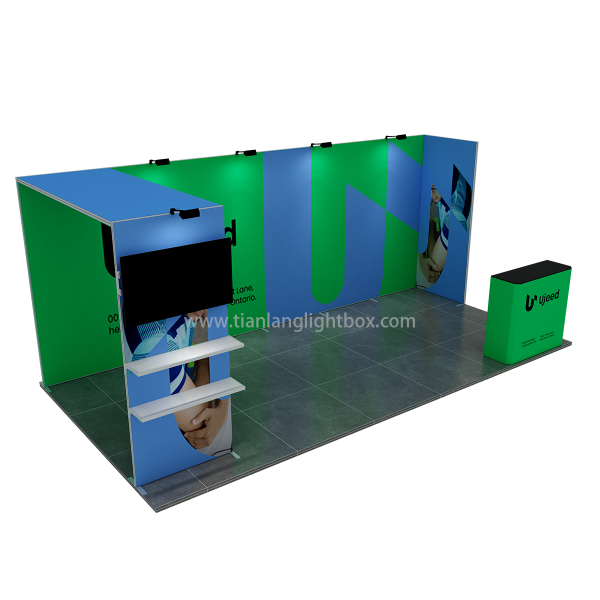 TIANLANG X Frame Booth: 20x10ft-Layout