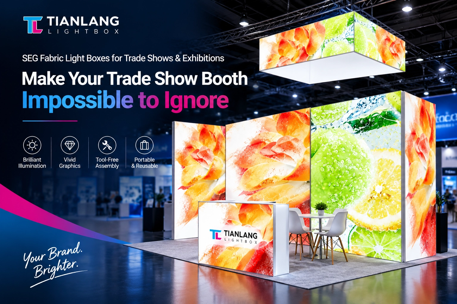 Tianlang Lightbox: SEG Fabric Light Boxes for Trade Shows& Exhibitions