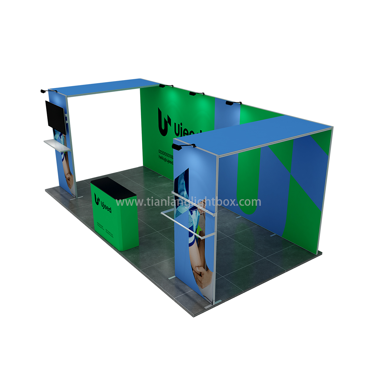 TIANLANG Modular X Fabric Frame: 20x10ft-Layout