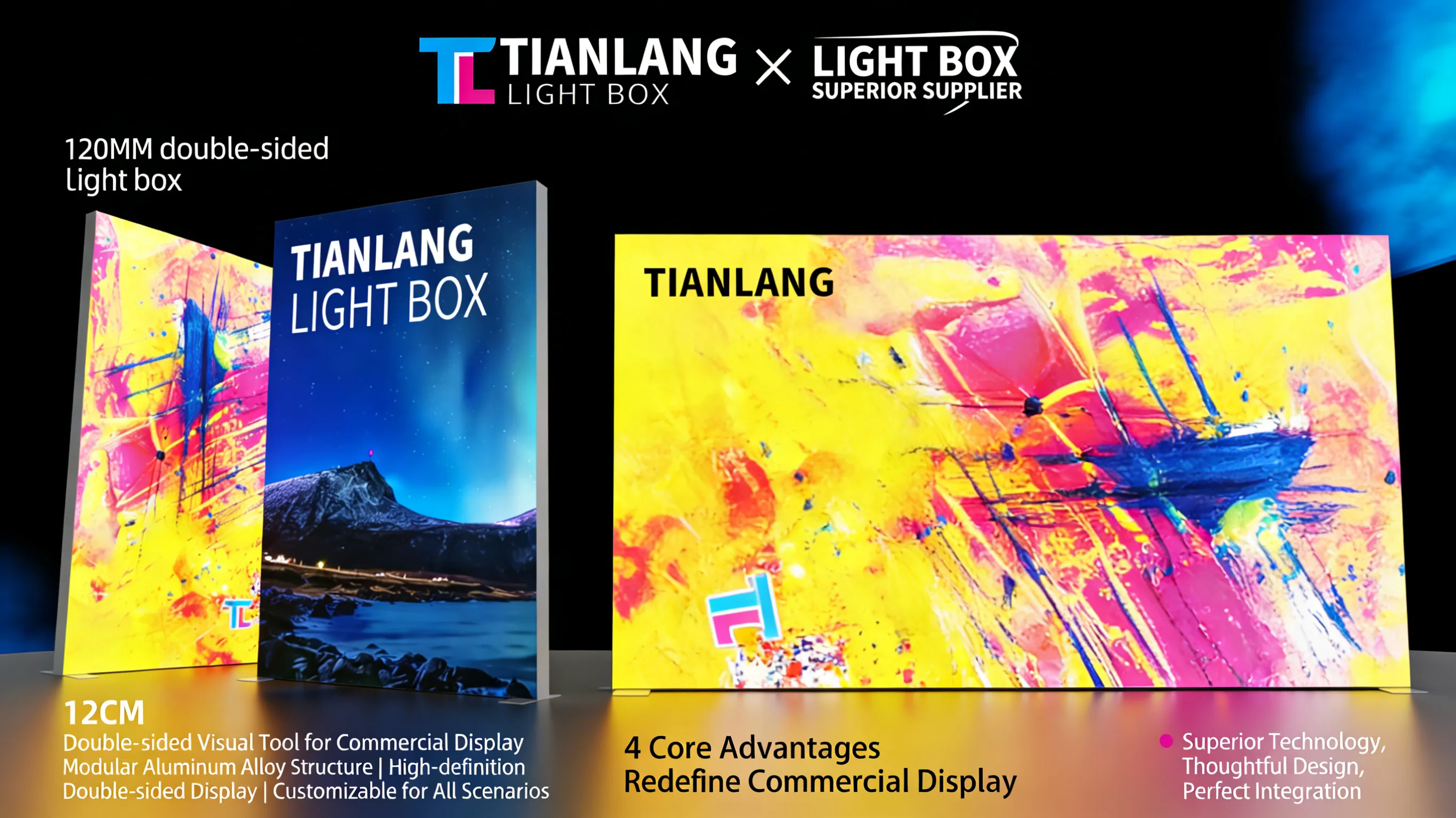 1x2M Double-Sided Folding Light Boxes: Ideal for US Small-Scale Exhibitions