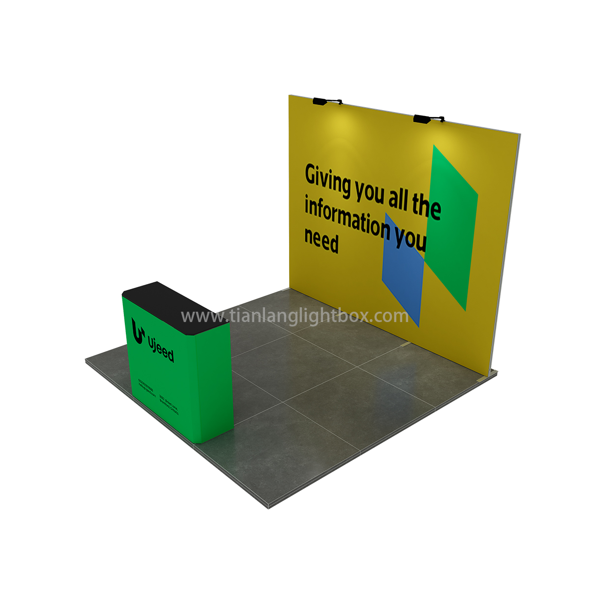 TIANLANG X Fabric Wall: 10x10ft-Layout 1