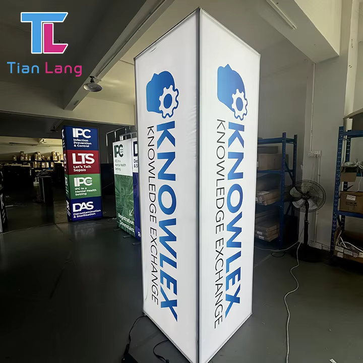 Custom Printed Portable Backlit Trade Show Booth Display Walls Led Light Box Backlit Poster Exhibition Display