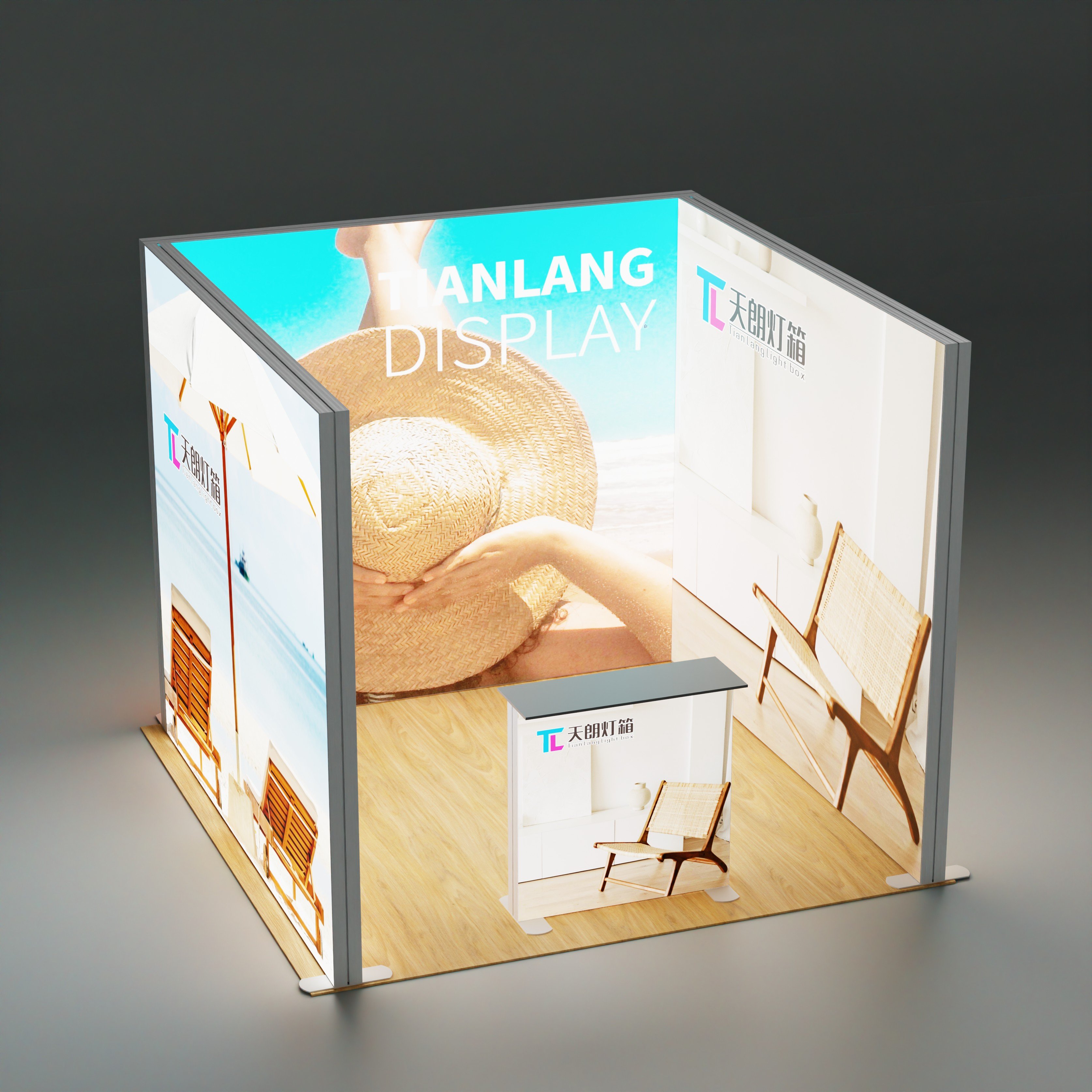 TIANLANG Trade Show Light Box : 3m×3m Single open 