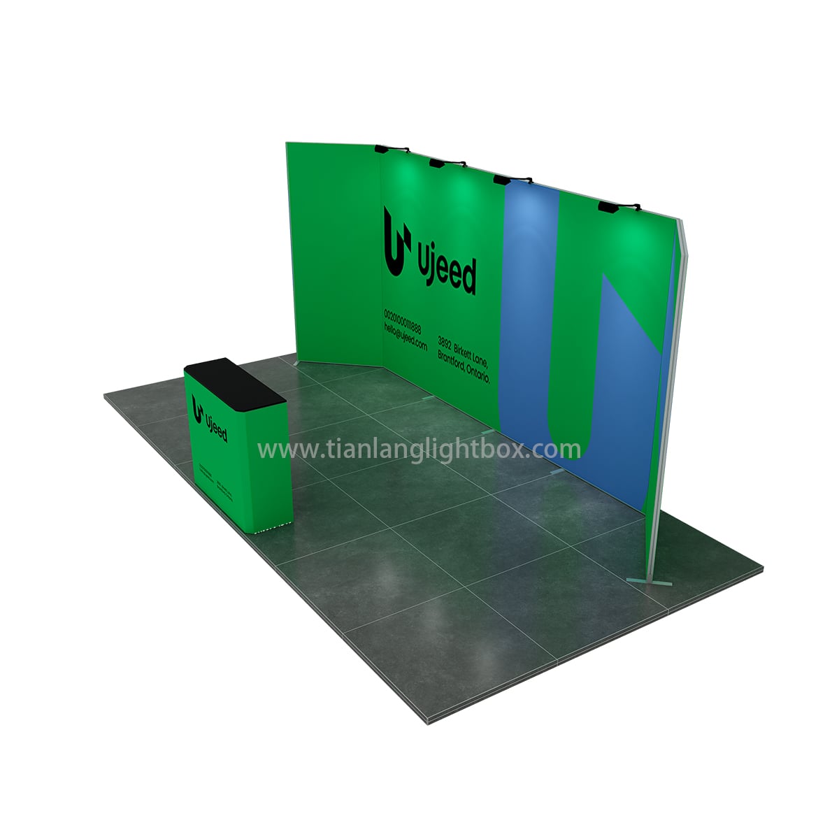 TIANLANG Quick Setup Booth: 20x10ft-Layout