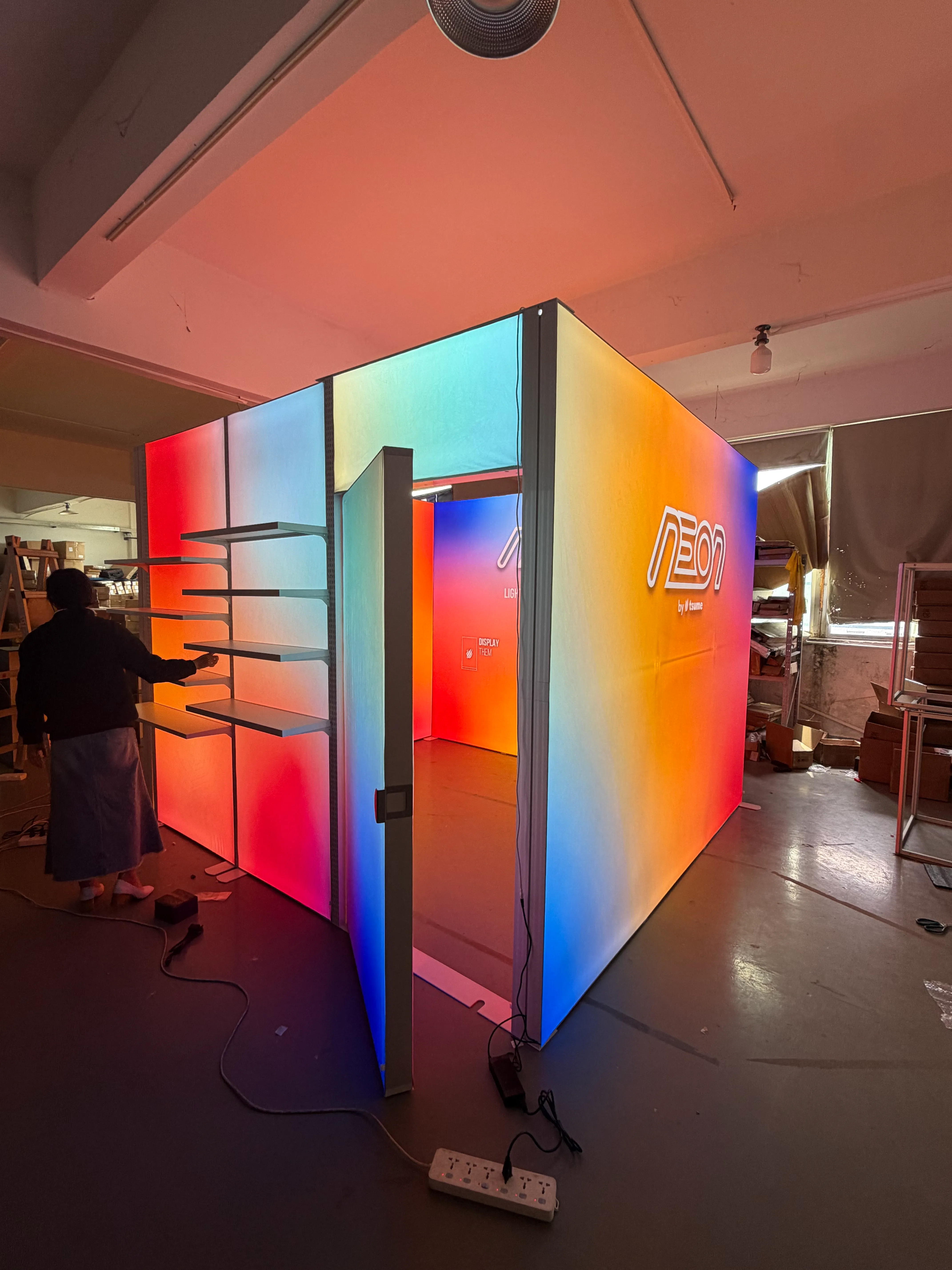 Exhibition Installation Test case picture display