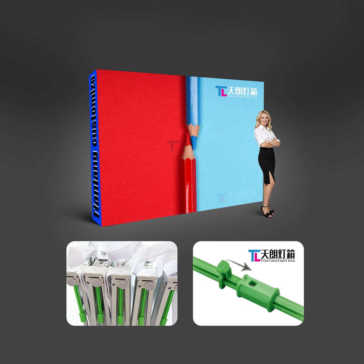 TIANLANG 10*10FT Pop-up Booth : Lightweight Aluminum Frame