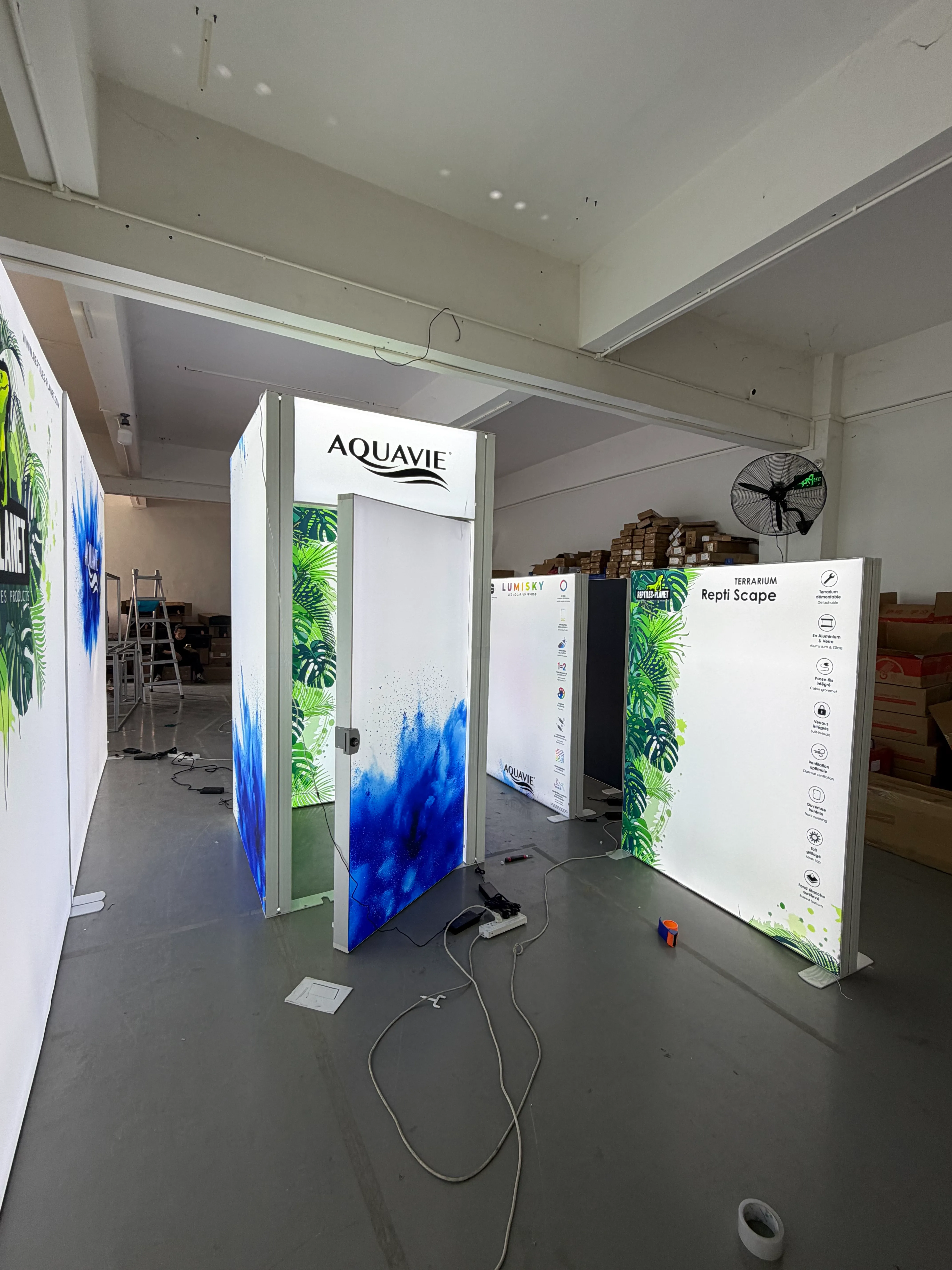 Exhibition Installation Test case picture display