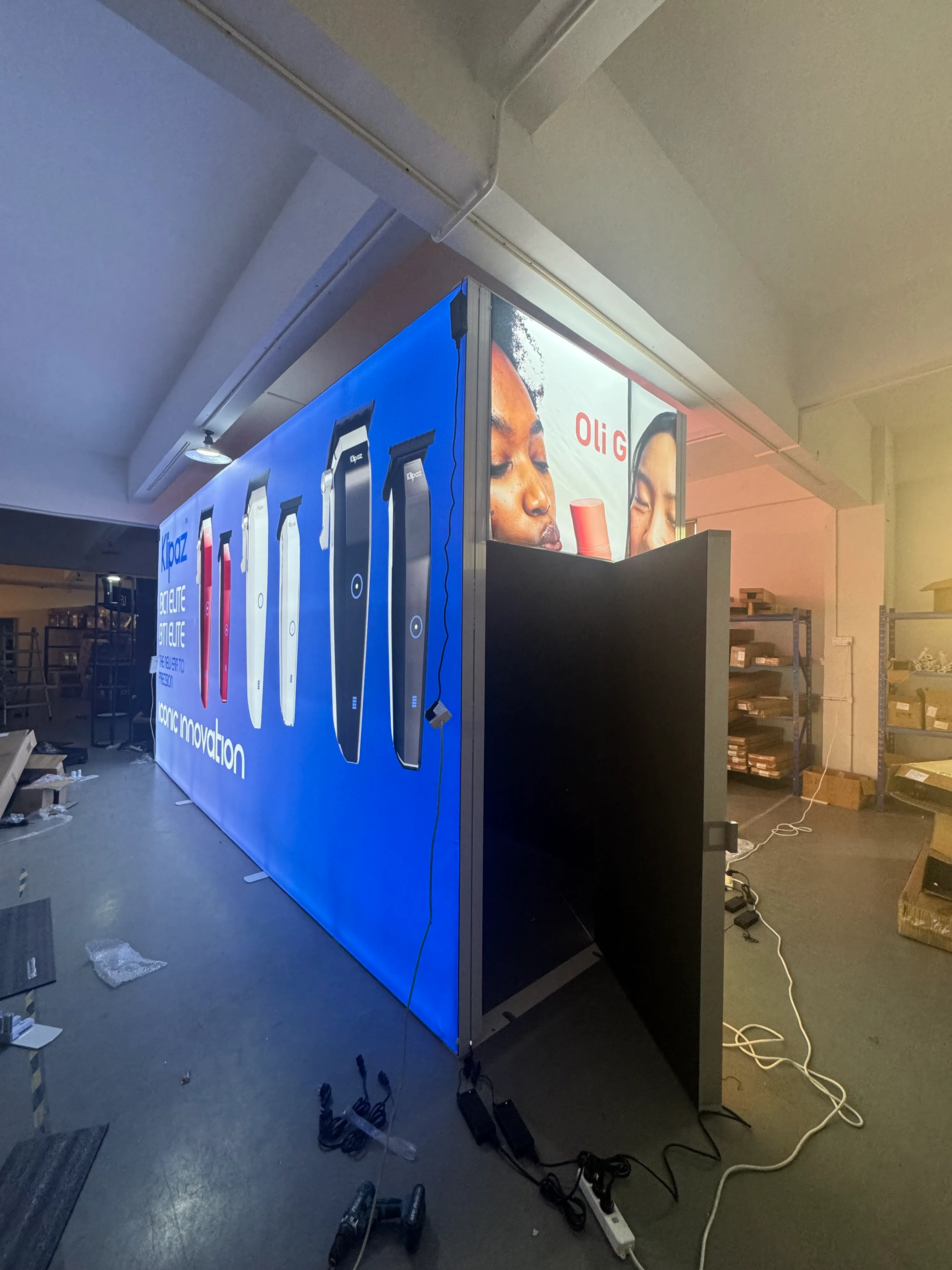 Exhibition Installation Test case picture display