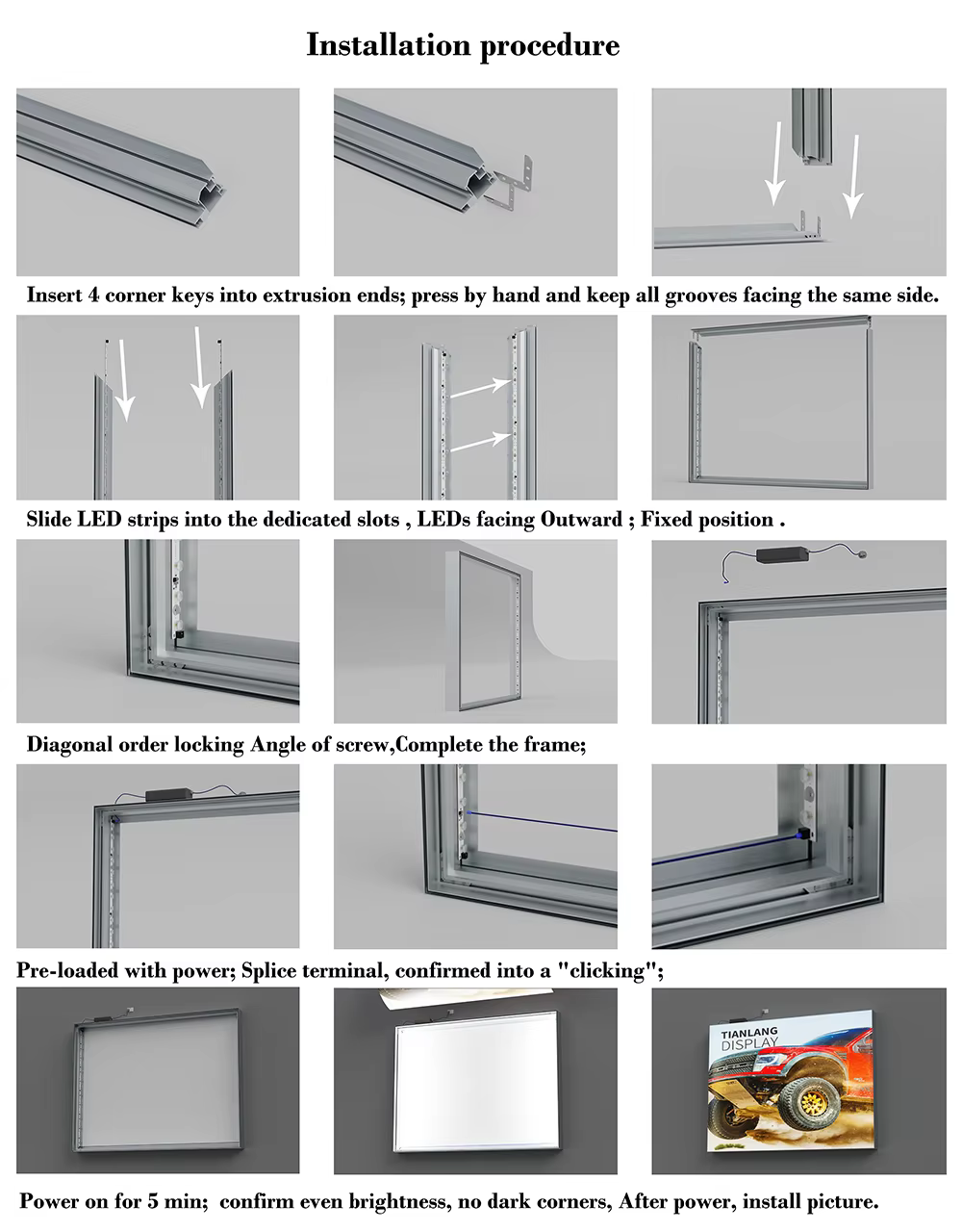tianlang aluminum profile edge lit durable and versatile974-10