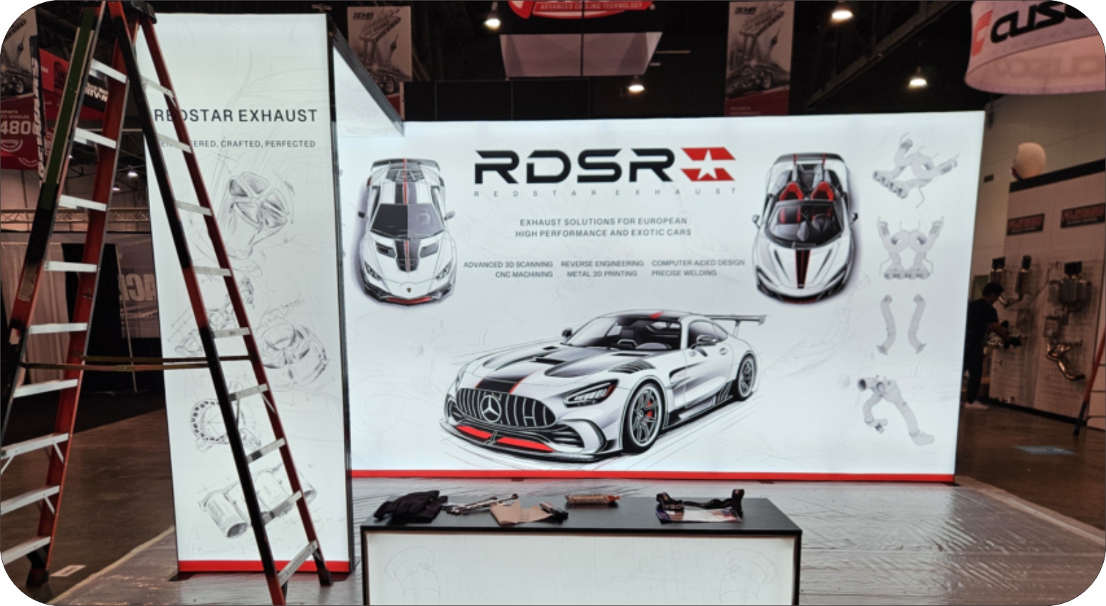 Redstar Exhaust Exhibition case picture display