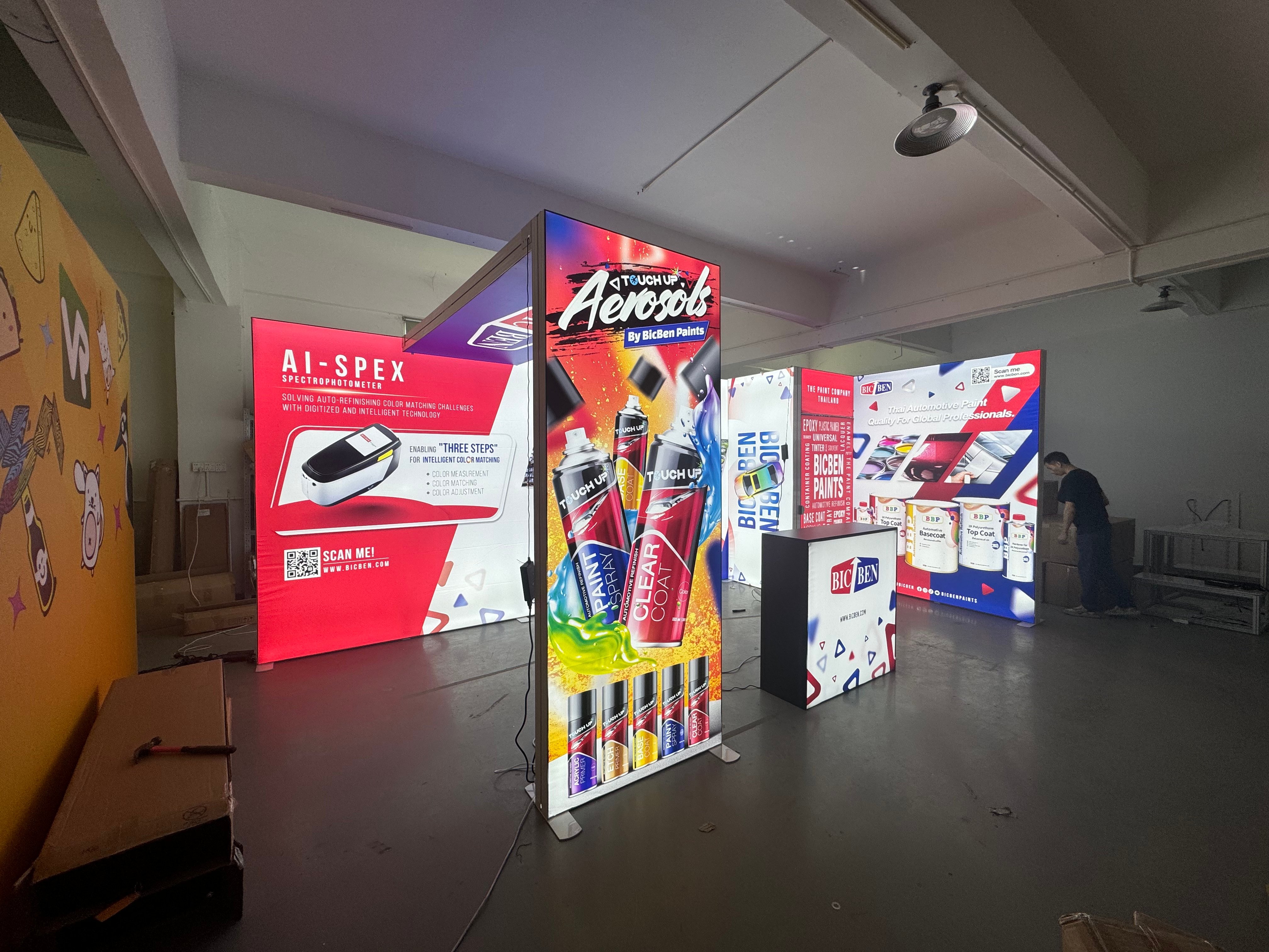 TIANLANG 20*10FT/6*3M Exhibition Booth Display : Large Format, LED Backlit
