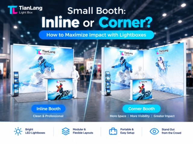 Small Booth: Inline or Corner? How to Maximize Impact with Lightboxes