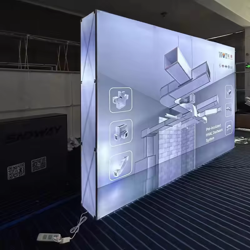 Trade Show Pop-Up Light Box Kit – Modular Aluminum Frame + Fabric Graphics + Hard Case to Counter manufacture