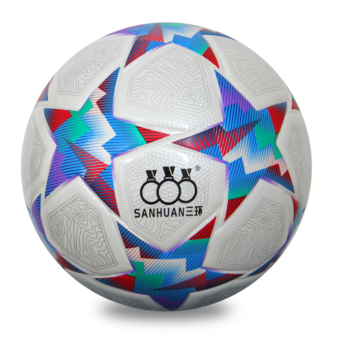 Sanhuan | Thermally Bonded Soccer Ball Training – PU 0.65mm Golf/Quad Pattern Wrapped Bladder