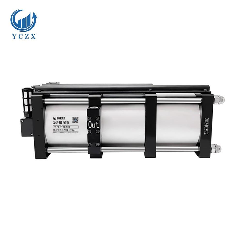 Wzmacniacz ciśnienia pneumatyczny VBA – model YCJ-03 firmy SMC, przeznaczony do układów hydraulicznych i maszyn przemysłowych, współczynnik wzmacniania 1:3