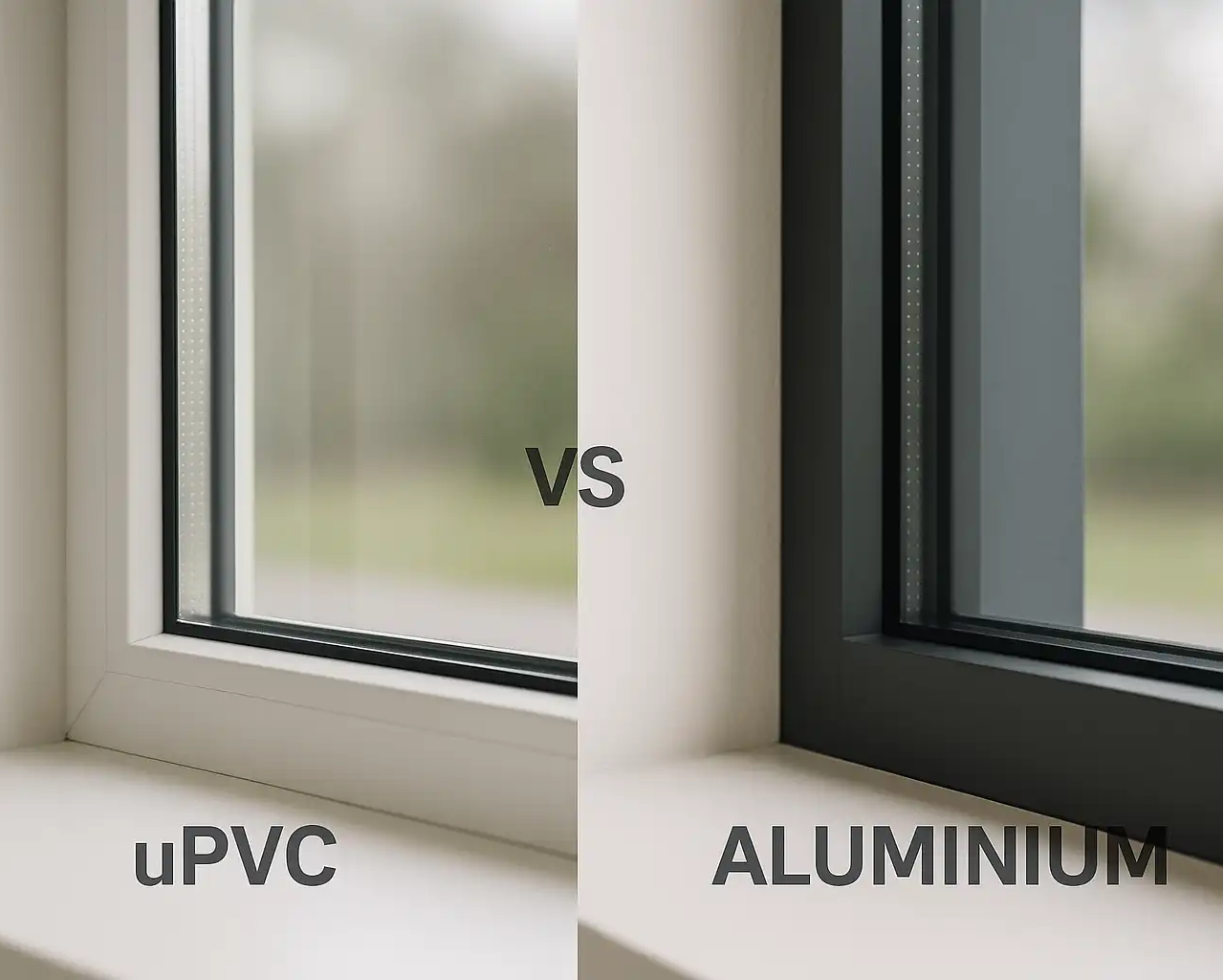 نوافذ UPVC مقابل النوافذ الألومنيومية: الدليل الأساسي