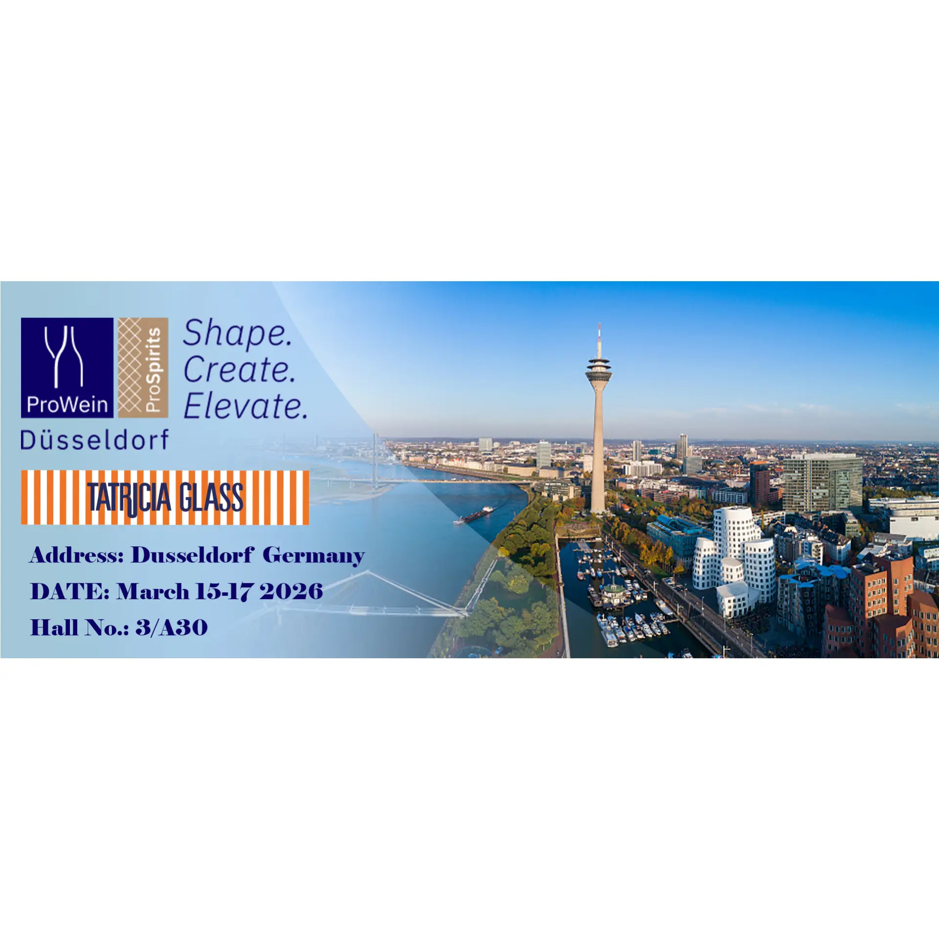 Tatricia Glass en ProWein 2026: ¡Nos vemos en Düsseldorf! 🍷✨