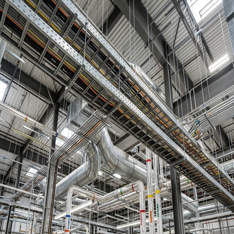 Perforated Cable Tray Hot Dip Galvanized Ventilated Cable Management Qinkai Manufacturer