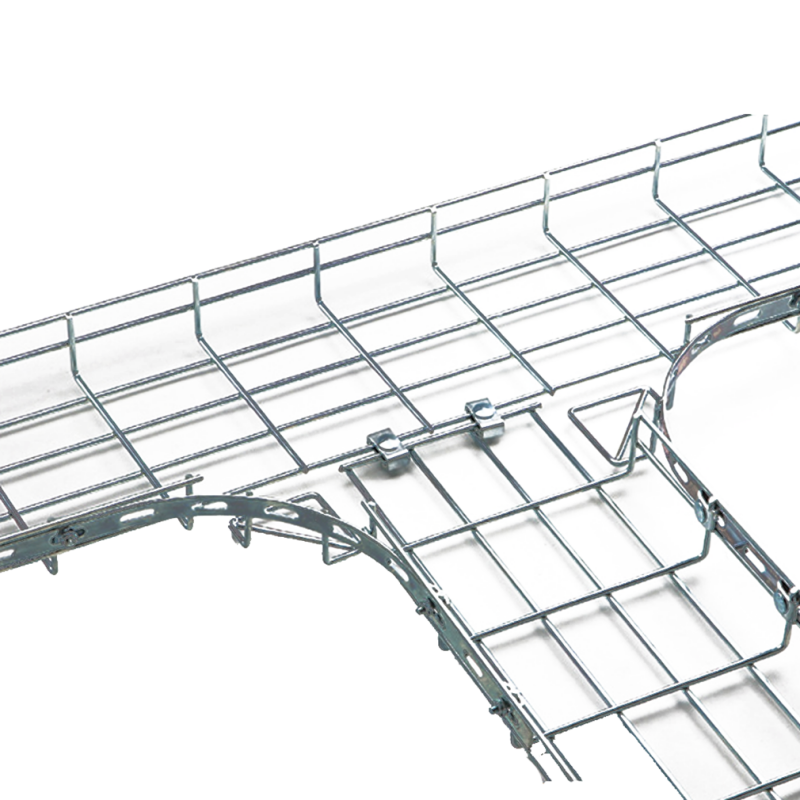 Galvanized Steel Wire Mesh Cable Tray, Corrosion Resistant Open Mesh Cable Tray for Commercial & Industrial Use