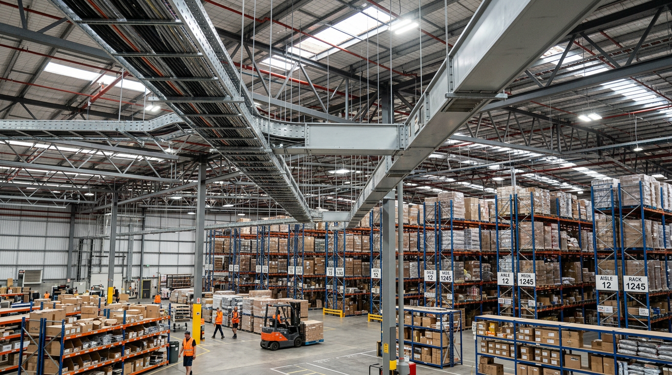 The cable trays of the logistics center in Australia.png