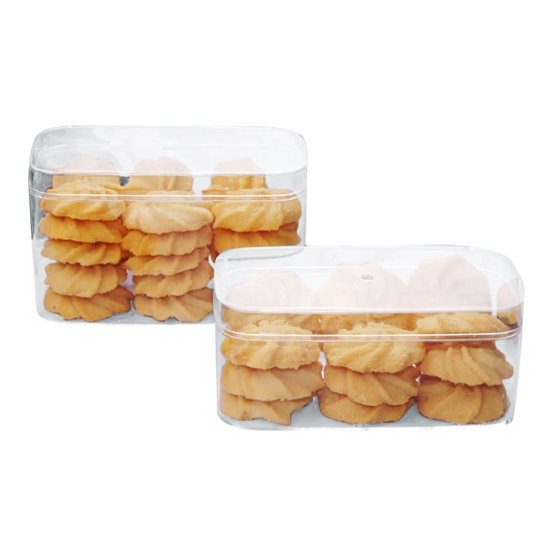 CH1206370 300ml Plastic Box for Cookies and Candies, Custom Logo Printing Tiramisu Cake Containers with Lid  