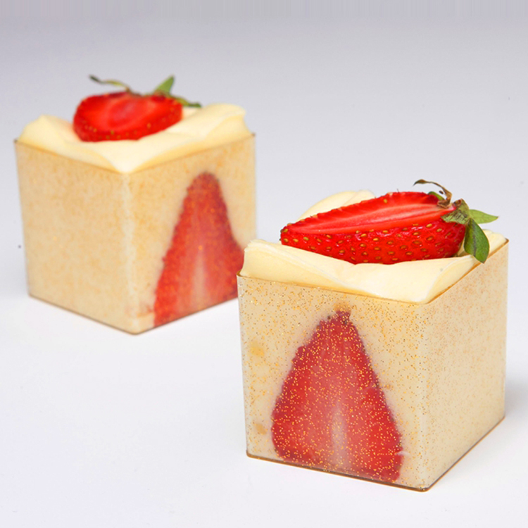 Mini dessert cups for easy enjoyment.
