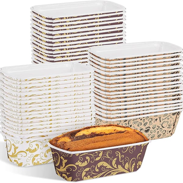 Hochong Grease-proof Paper Loaf Pan, Custom Heat Resistant Rectangle Paper Baking Mold 