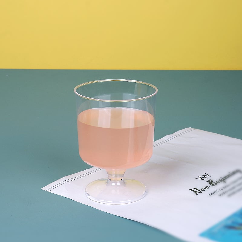 CH132 150ml Dessert Goblet for Mousse, High Quality Clear Plastic Wine Glasses 