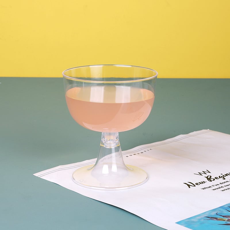 CH135 130ml Dessert Goblet for Mousse, High Quality Clear Plastic Wine Glasses   