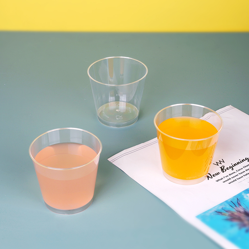 CH7770 170ml Dessert Cups for Mousse Pudding, Plastic Cake Cup with Lids and Spoons