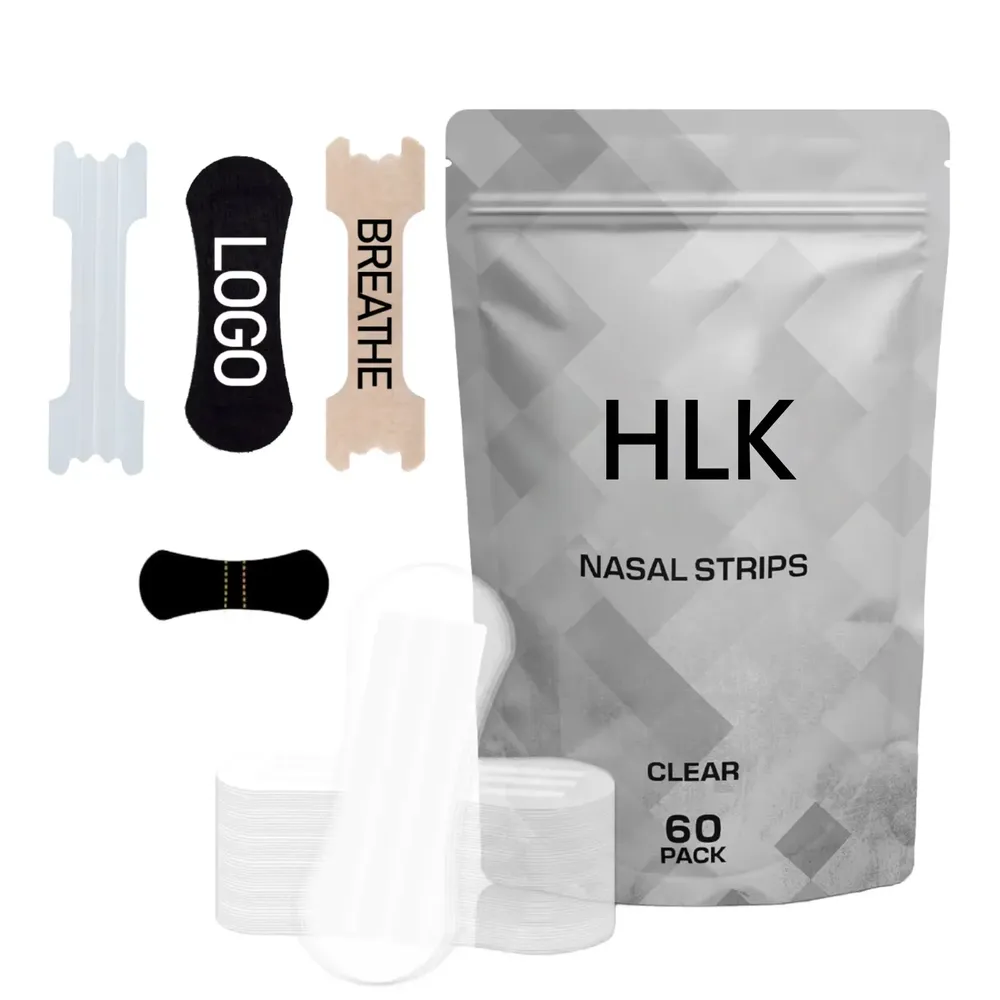 Custom Transparent Nasal Strips Manufacturer — OEM Invisible Clear PE Breathing Nose Tape Wholesale | HLK