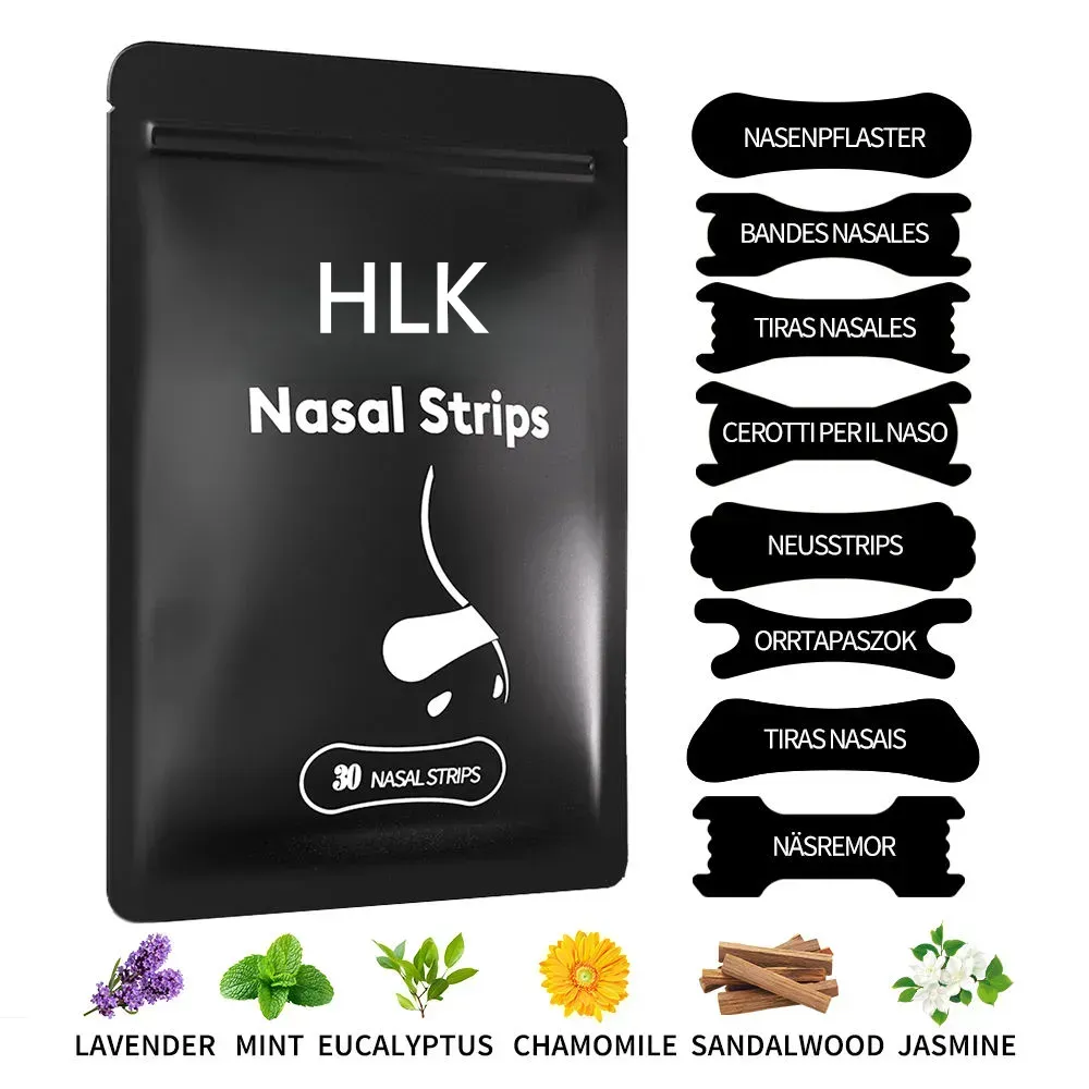 Custom Scented Nasal Strips Manufacturer — OEM Aromatherapy Lavender Mint Eucalyptus Breathing Nose Tape Wholesale | HLK