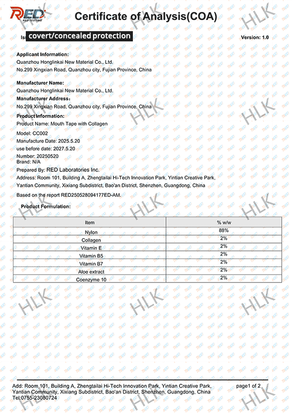 Collagen Mouthtape-COA