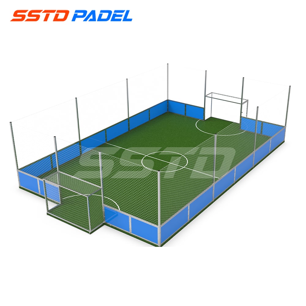Customized Football Cage with Perimeter Boards and Safety Netting