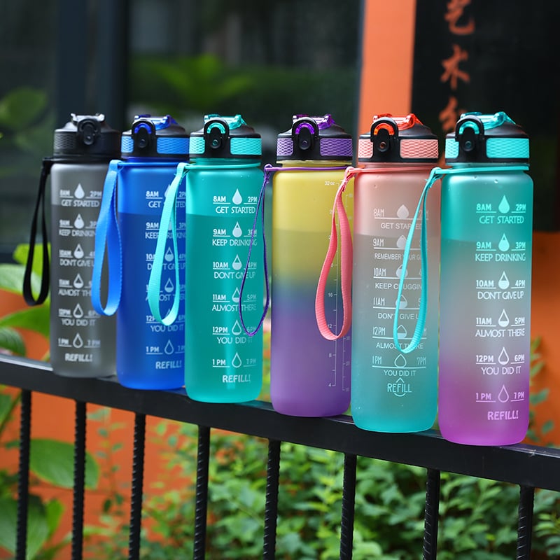 Leakproof BPA Free Bottle Motivational Water Bottles with Times Maker for Fitness, Gym and Outdoor Sports