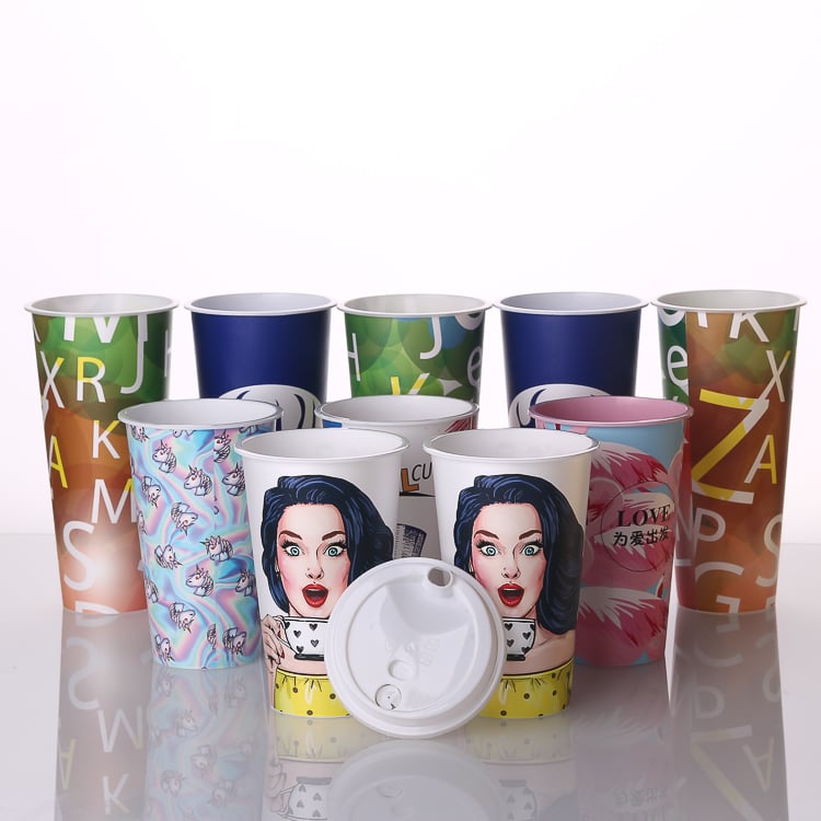 Disposable Custom Print In Mold Label Plastic Souvenir Cup IML Plastic Take Away Cups