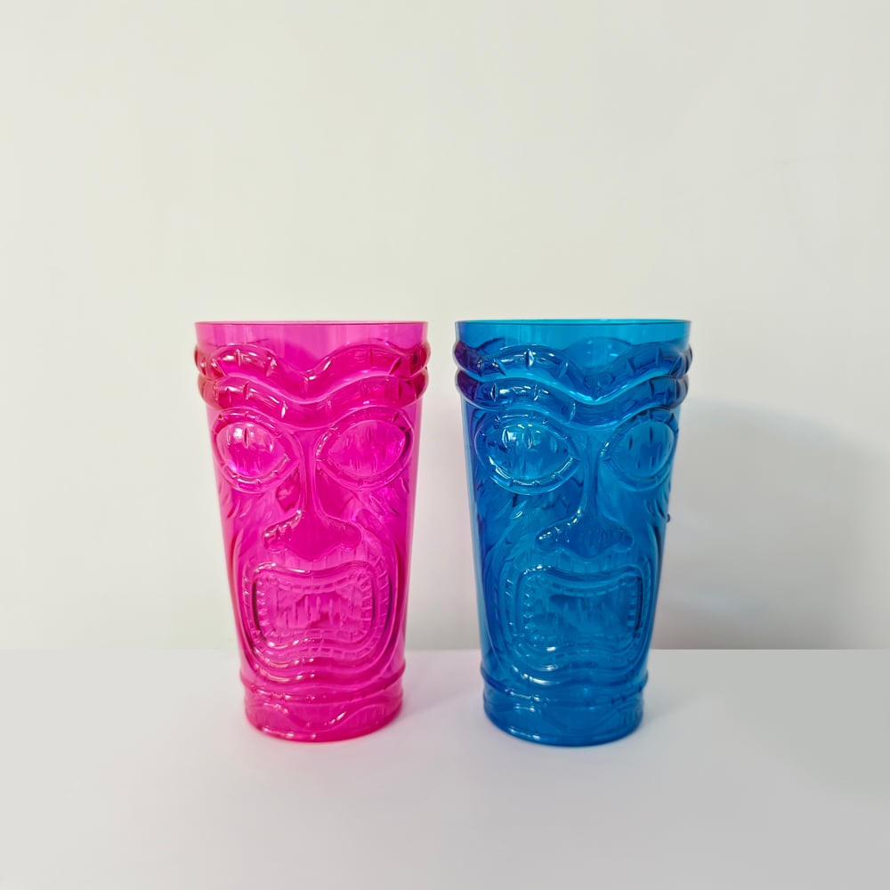 Clear Tiki Hawaiian Exotic Zombie Cocktails Mugs Party Drinking Tumblers Tiki Plastic Mug