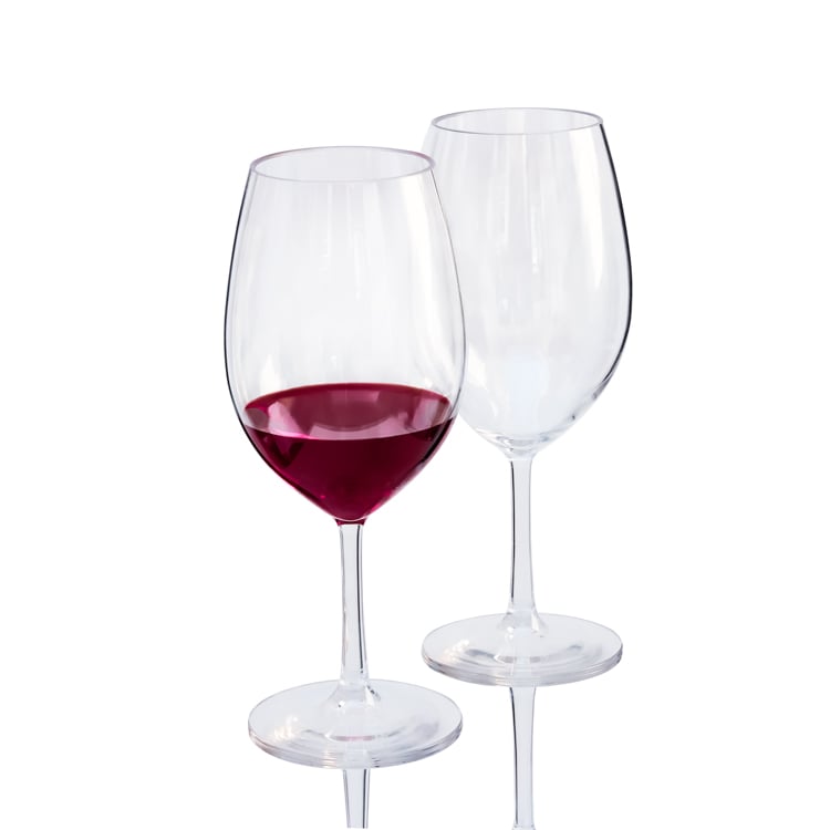 Unbreakable Plastic Goblet Wine Glasses with Stem