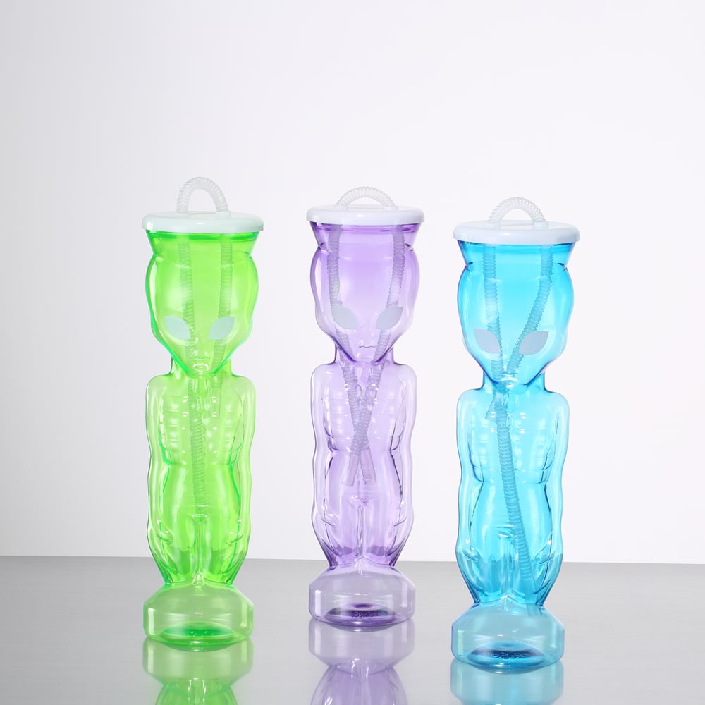 28oz/850ml Unique Alien Slushie Cup Party Freeze Slushy Cup Tall Plastic Alien Cups SC012