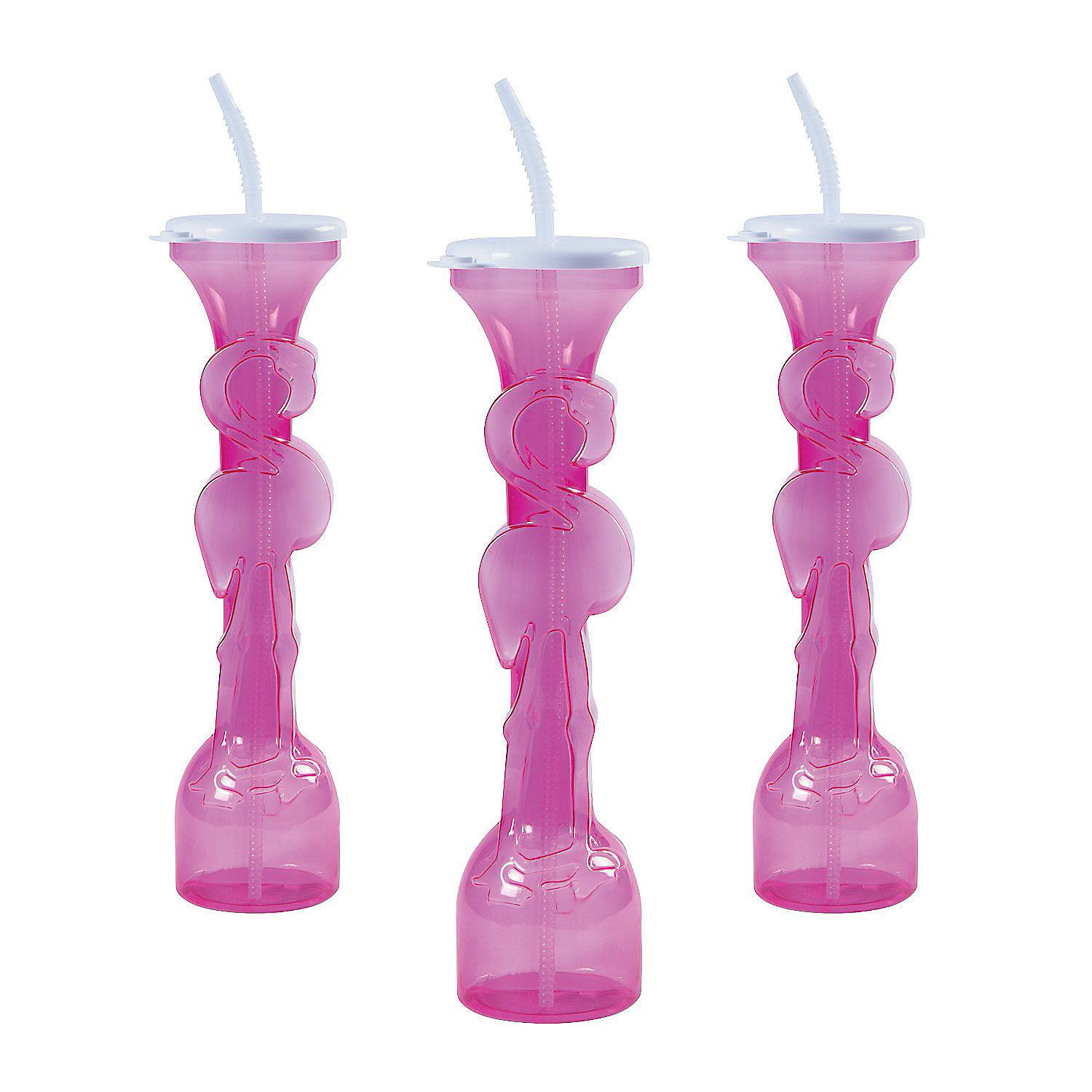 Livre de BPA 45oz Copos de Jardim Rosa Flamingo de Plástico com Tampas e Palhinhas