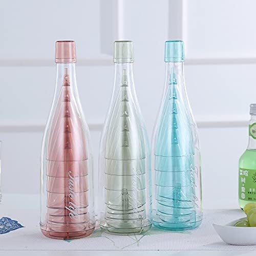Charmlite Creative Detachable Plastic Wine Glass 5pcs Portable Travel Champagne Glass Set