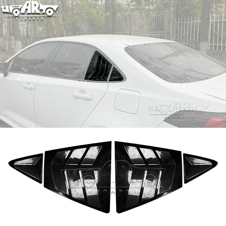 AR-Toyota-0168 Rear Window Louver Trim for Toyota Corolla Sedan 2019-2023