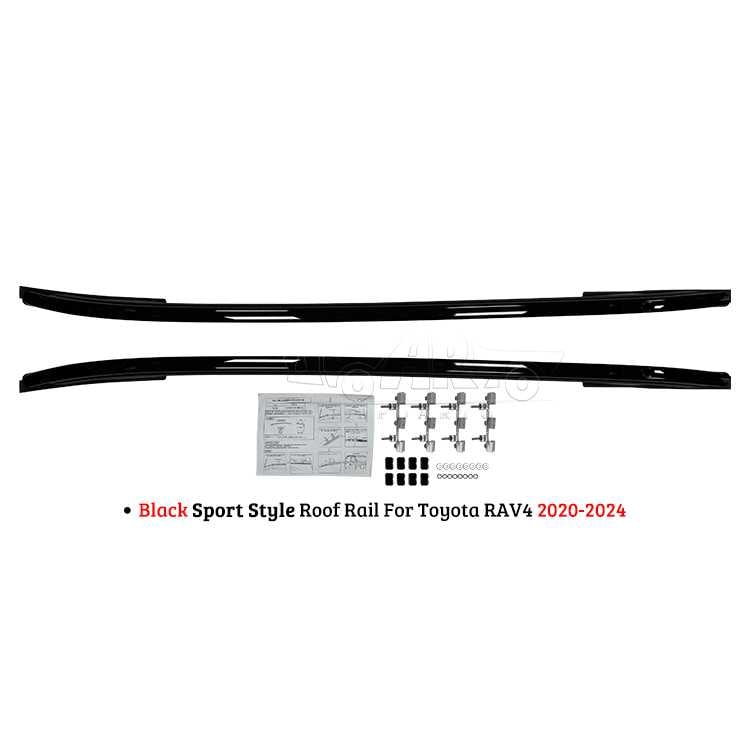 AR-Toyota-0139 Black Sport Style Roof Rail For Toyota RAV4 2020-2024