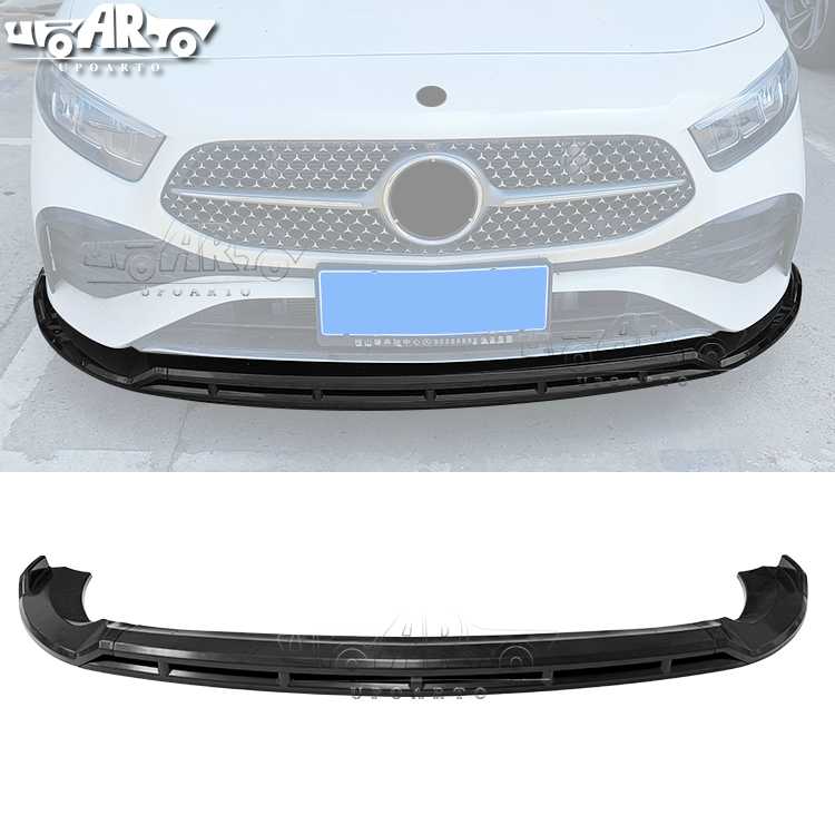 AR-BenZ-0115 4 أجزاء شفة أمامية لمرسيدس بنز A-class W177 A180 A200 السيدان والهاتشباك 2024+
