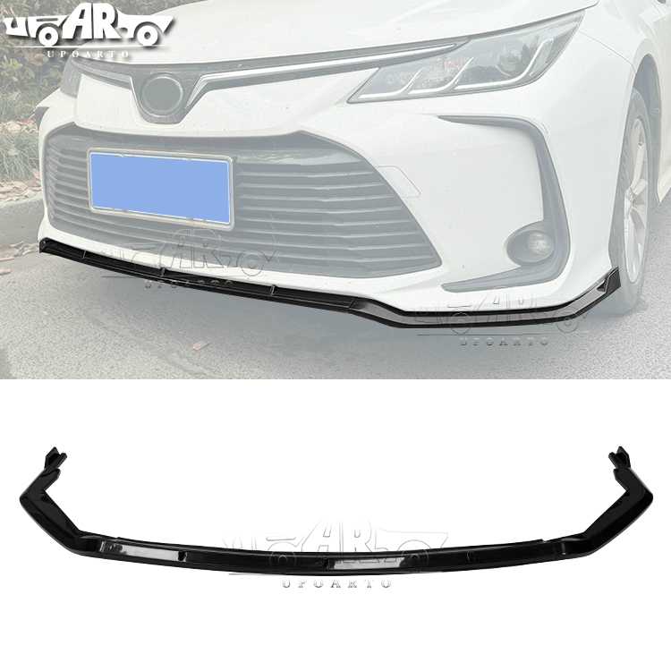 AR-Toyota-0165 3 Parts Front Lip for Toyota Corolla Sedan 2019-2023