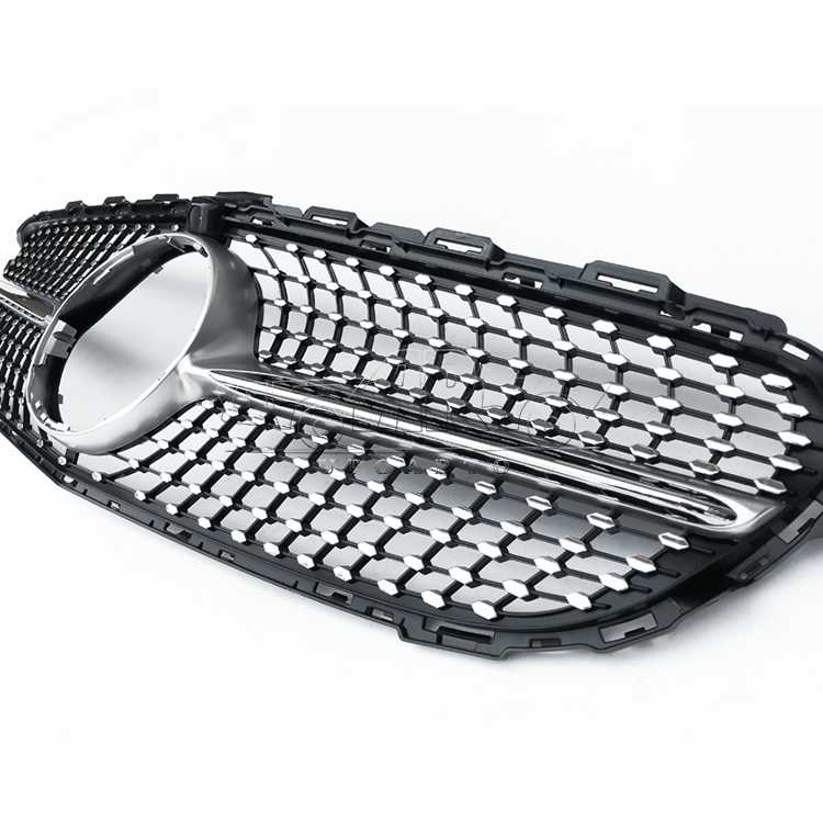 AR-BenZGR-010 With Camera Hole Diamond Style Front Grille for Mercedes Benz C Class W205 2015-2018