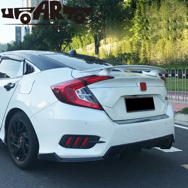 AR-Honda-021 GT प्लेन स्टाइल रिअर बूट स्पोइलर होंडा 10वीं पीढ़ी सिविक के लिए 2016 2017 2018 2019 2020