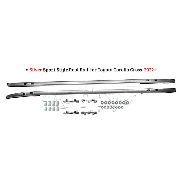 AR-Toyota-0155 Silver Sport Style Roof Rail for Toyota Corolla Cross 2022+