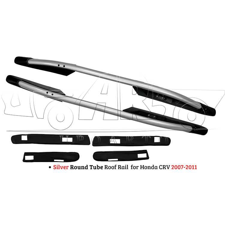 AR-Honda-0136 Silver Round Tube Roof Rail for Honda CRV 2007-2011